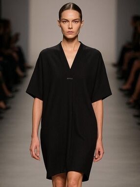 HALSTON Heritage Black Tunic Dress